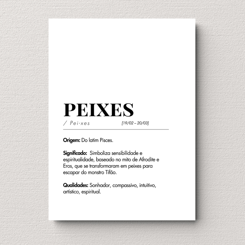 Quadro Decorativo | Signo Peixes | Essência Estelar