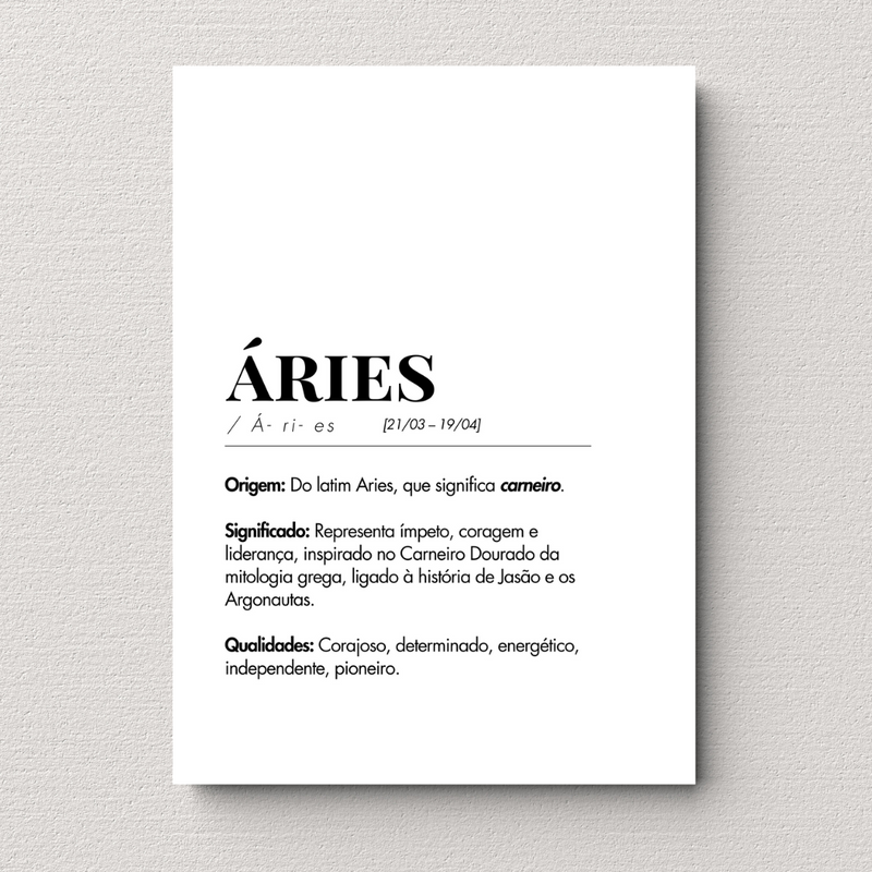 Quadro Decorativo |  Signo Áries | Essência Estelar