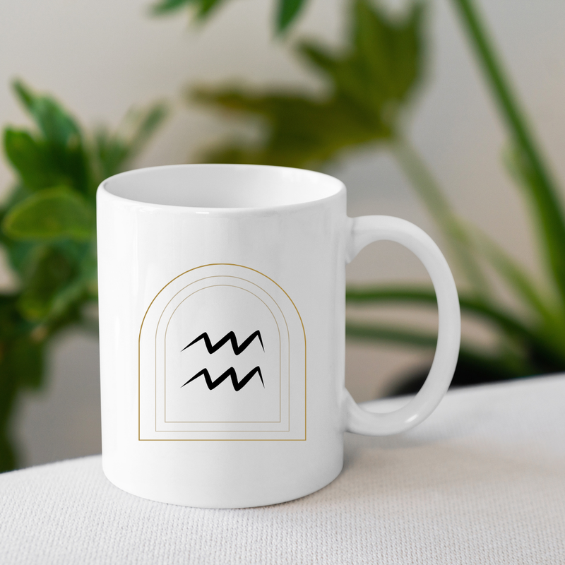 Caneca de Signos Aquário | Astro Boho