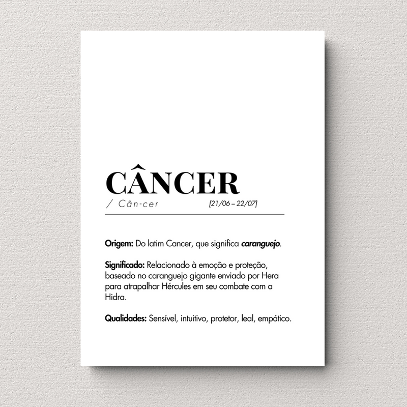 Quadro Decorativo | Signo Câncer | Essência Estelar