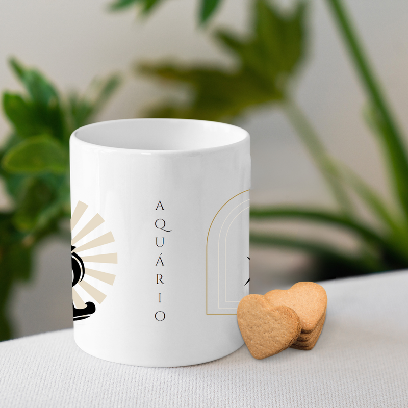 Caneca de Signos Aquário | Astro Boho